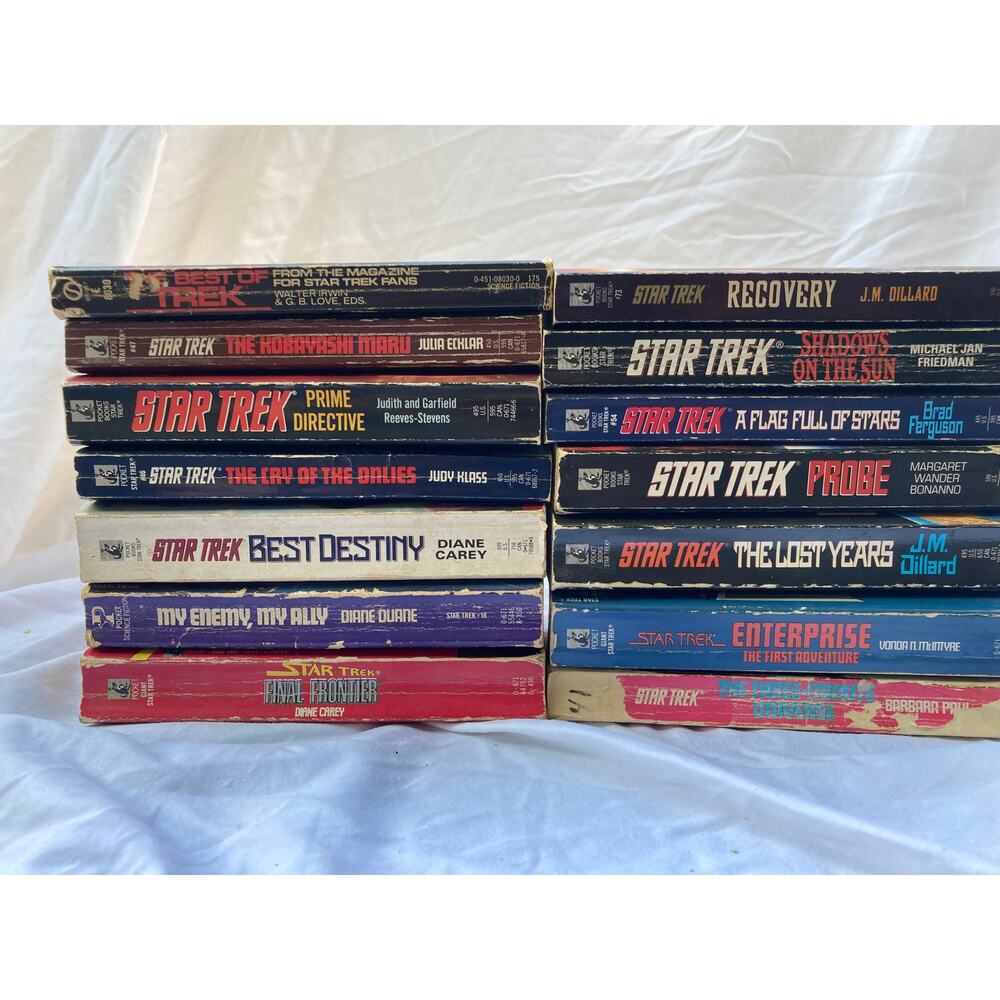 Star Trek: The Original Series 14 Paperback Book Lot Diane Carey; Duane; Dillard